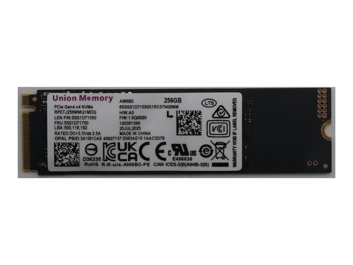 LENOVO - Union Memory - SSD - verschlüsselt - 256 GB - intern - M.2 2280 - PCIe 4.0 x4 (NVMe)-0