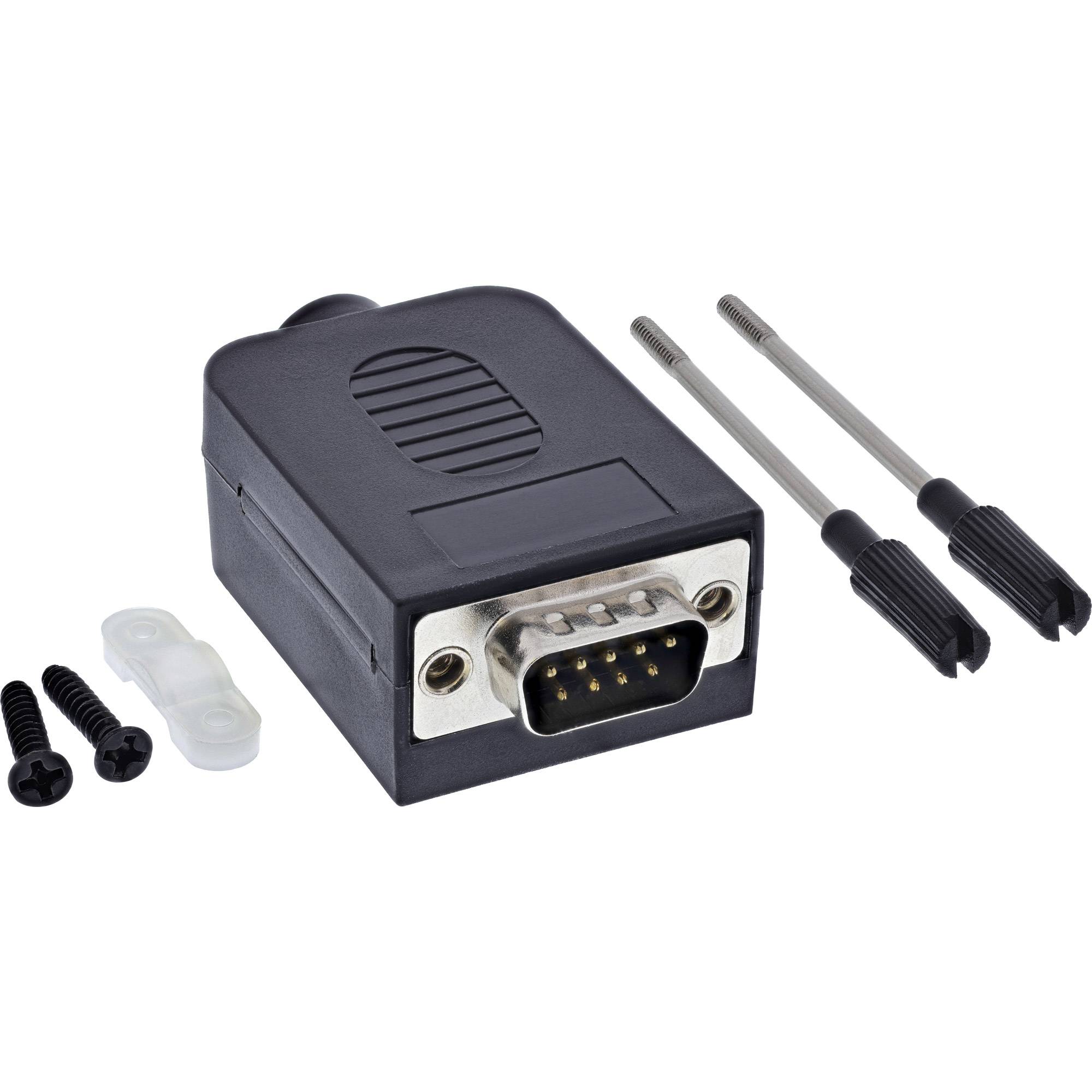 InLine® D-Sub 9 Breakout-Terminalblock, Stecker, Schraubklemme, Rändelschraube Adapter / Konverter-0