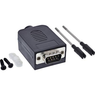 InLine® D-Sub 9 Breakout-Terminalblock, Stecker, Schraubklemme, Rändelschraube Adapter / Konverter-0