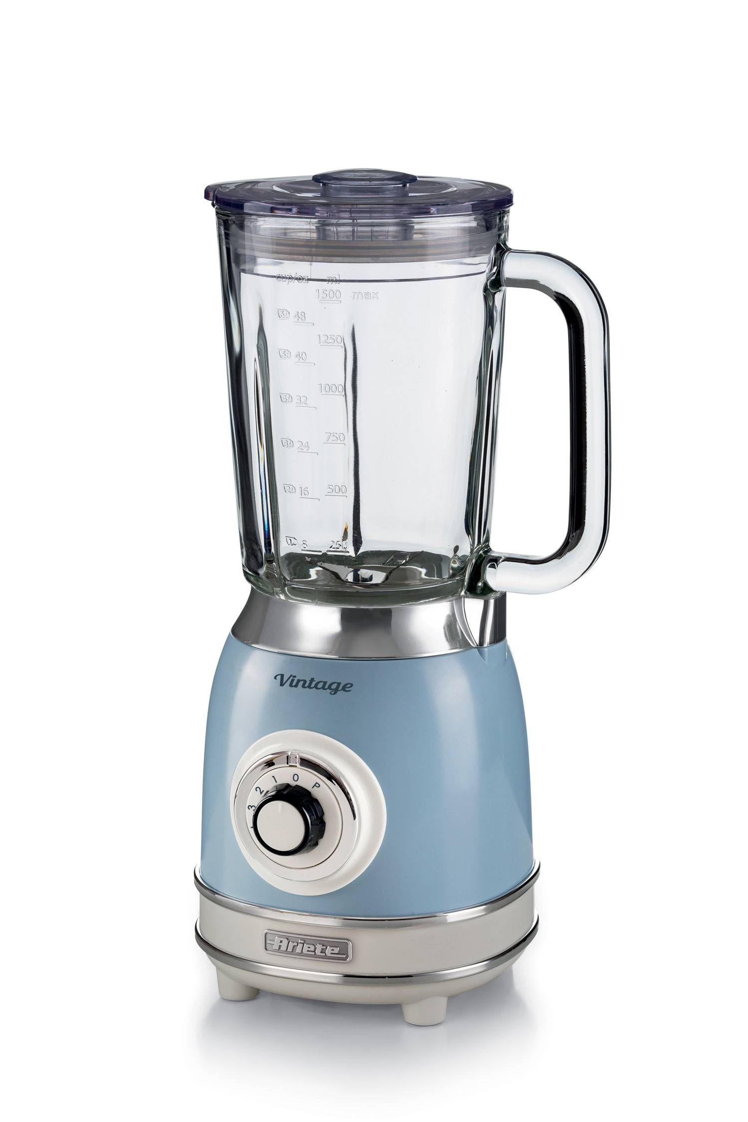 Ariete 0538, Tischplatten-Mixer, 1,5 l, Pulsfunktion, Eis-Crusher, 1000 W, Blau-0