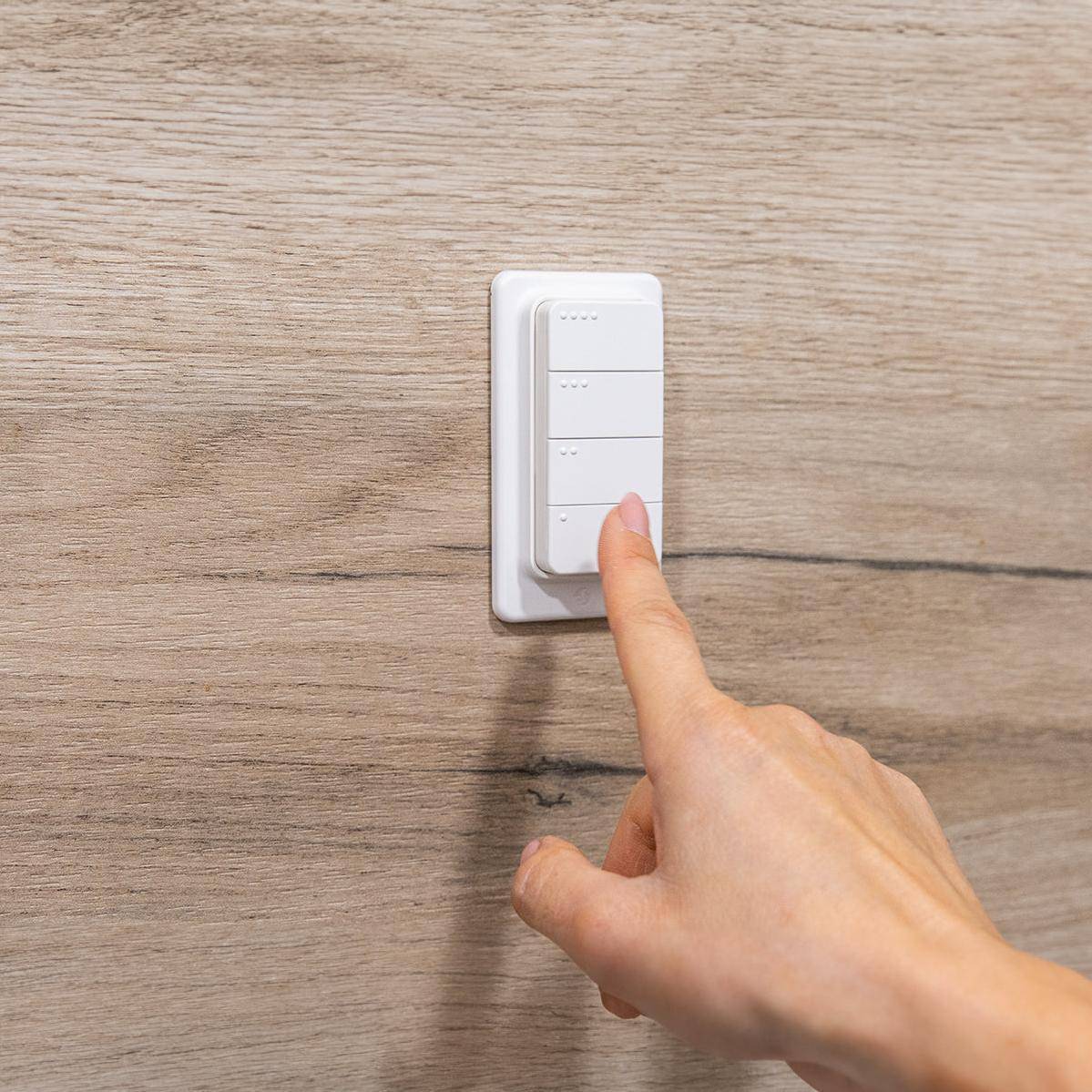 Shelly · Plug & Play·"Blu ZB RC Button 4"· Fernbedienung inkl. Magnethalter· 4-fach·-4