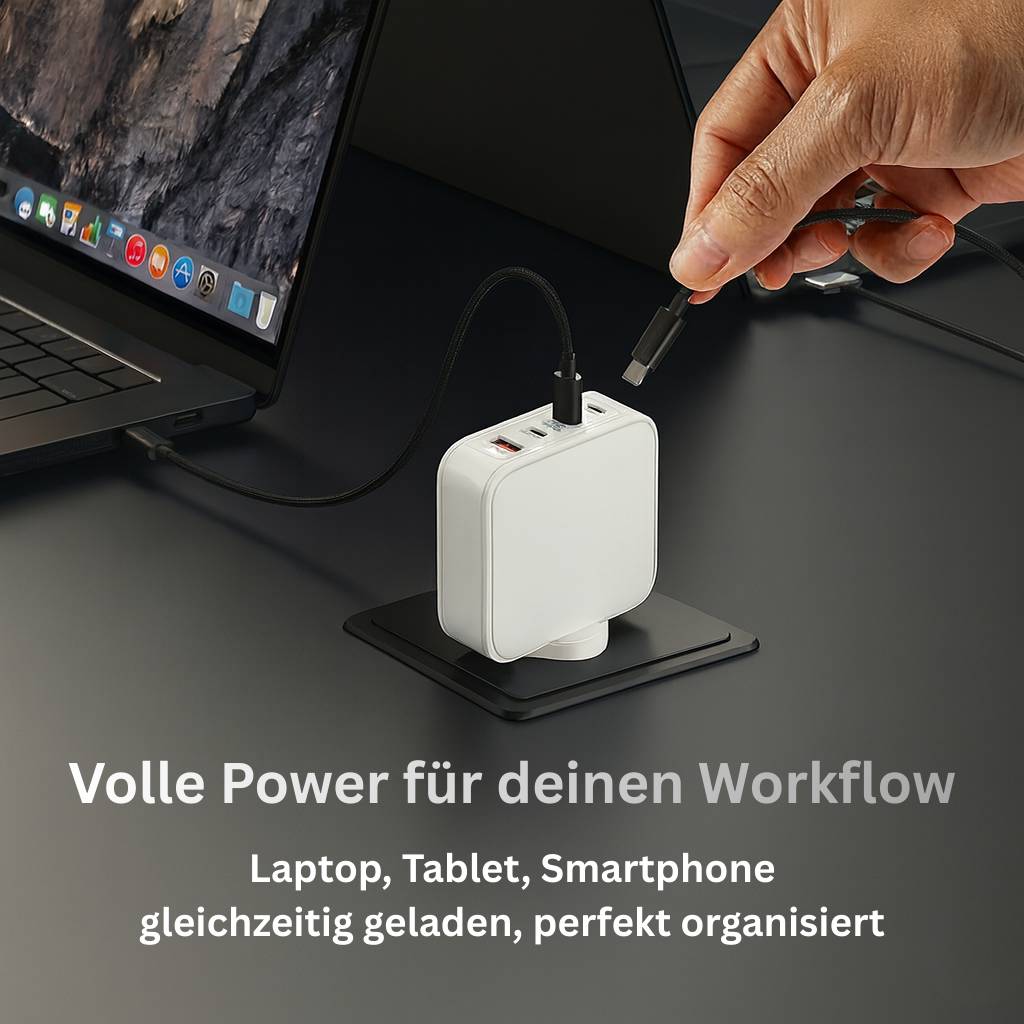 120W 4-Port USB-C & USB-A Schnellladegerät – Universal Netzteil für MacBook Pro, Laptop, Tablet & Smartphone-1