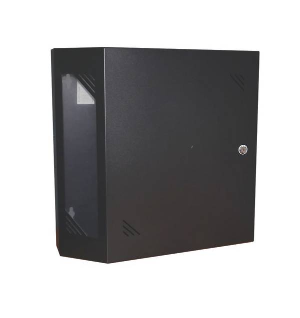 19"-Wandnetzwerkschrank - platzsparender vertikaler 19"-Einbau -+
