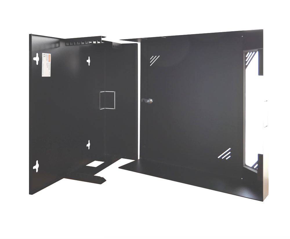 19"-Wandnetzwerkschrank - platzsparender vertikaler 19"-Einbau -+-1