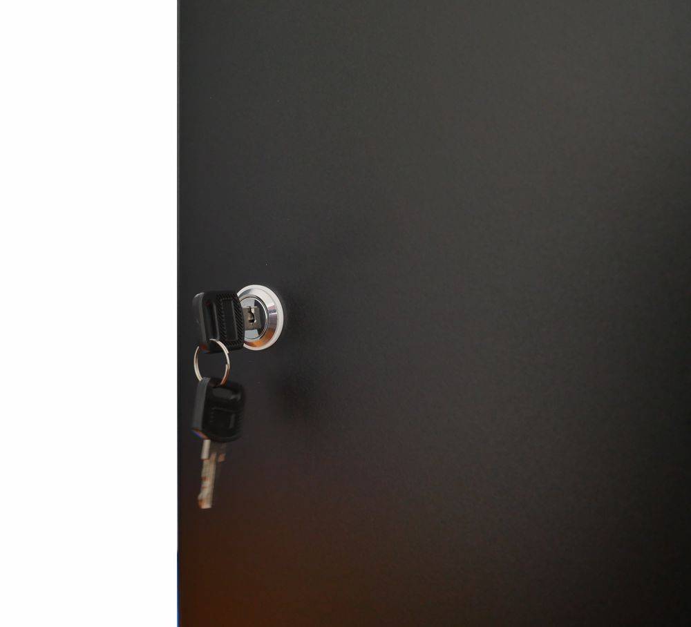 19"-Wandnetzwerkschrank - platzsparender vertikaler 19"-Einbau -+-4