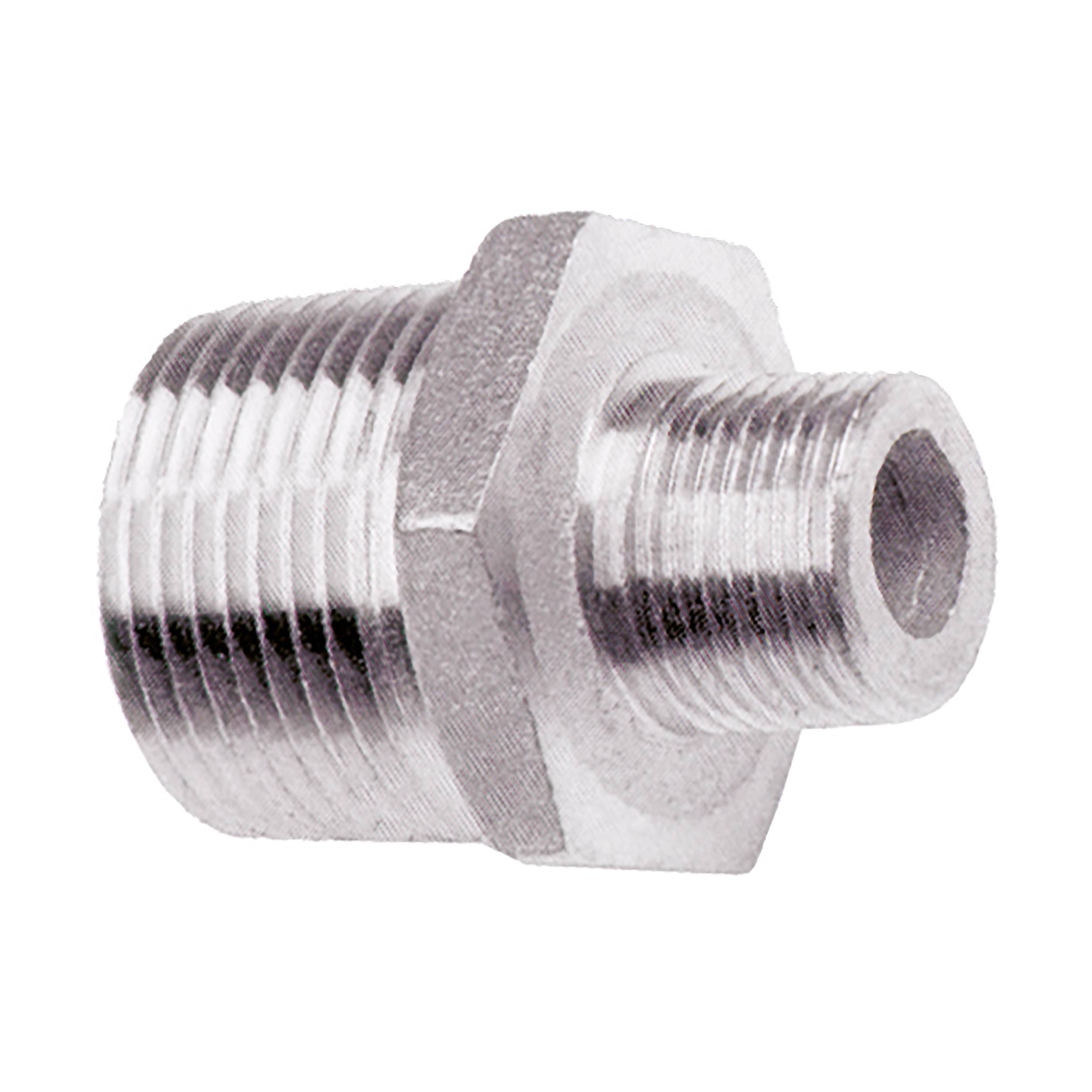 EWO 650.27, Reduzier-Doppelnippel Edelstahl, R¾ a x R⅜ a (Außengewinde konisch nach ISO 7/1), DN 20 x 10, L: 38 mm-0