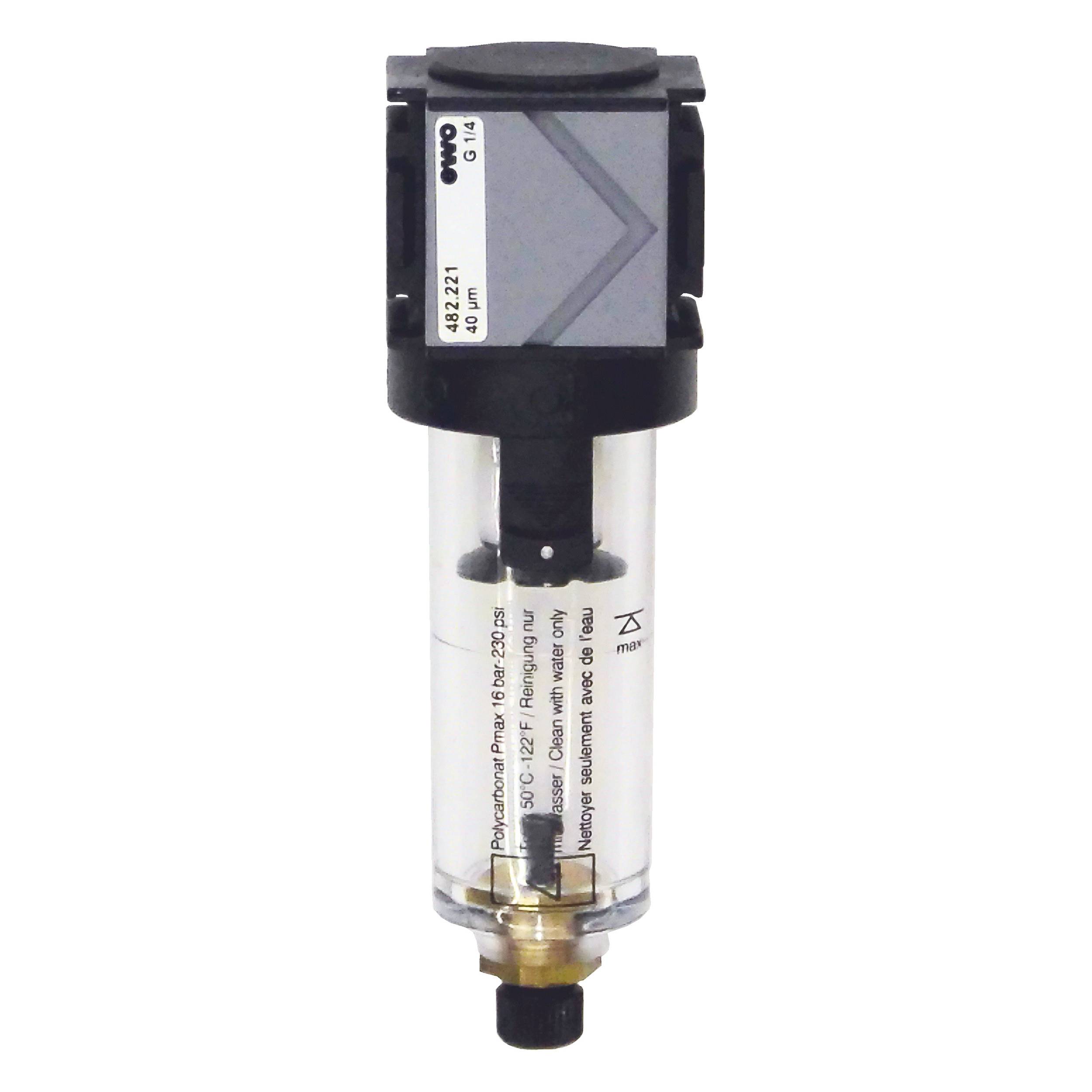 EWO 482.322, Druckluftfilter Typ 482 variobloc, G¼, BG 20, auto. Einbau-Ablassventil-0