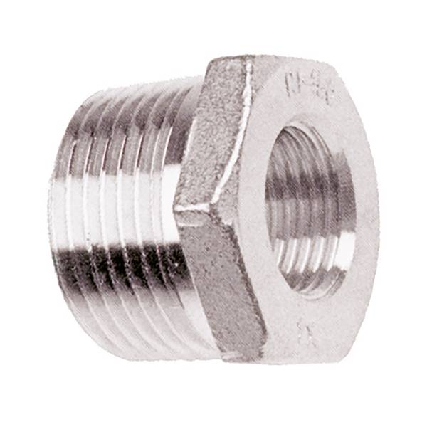 EWO 650.55, Reduktion Edelstahl, V4A, Anschluss: R1½ a x G 1 i (außen: konisch, innen: zylindrisch), Länge: 38 mm
