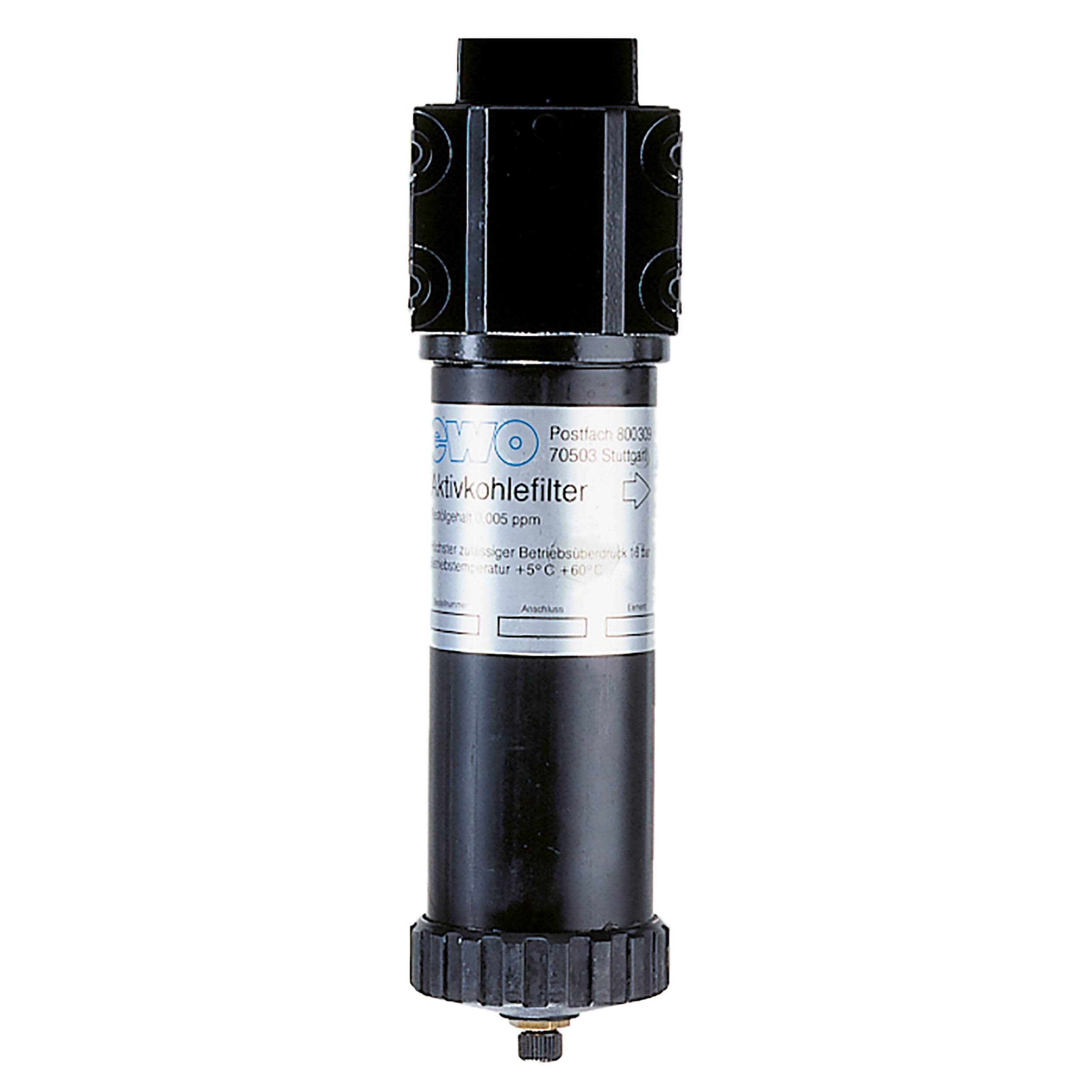 EWO 431.6309, Aktivkohlefilter, Ein-/Ausgang: G1, reduziert, BG 90-1, Handablassventil, 4,59 kg-0