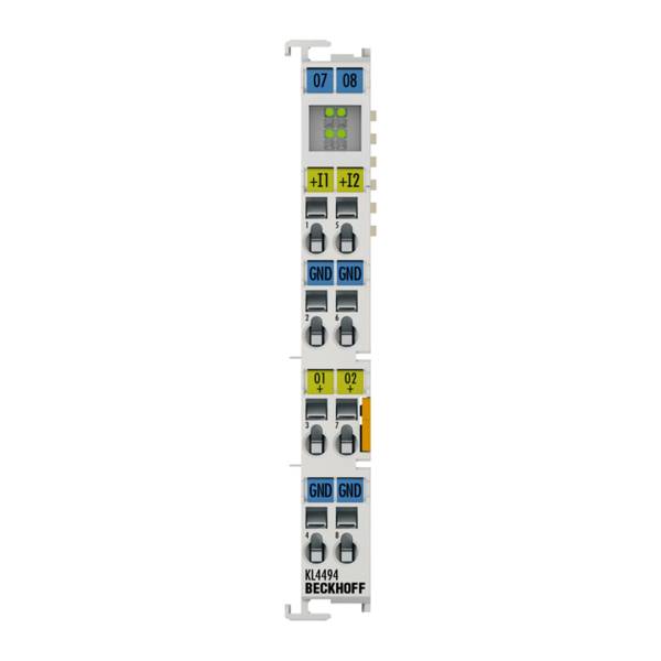 Beckhoff KL4494, Busklemme, 2-Kanal-Analog-Eingang+2-Kanal-Analog-Ausgang, Spannung, ±10 V, 12 Bit, single-ended
