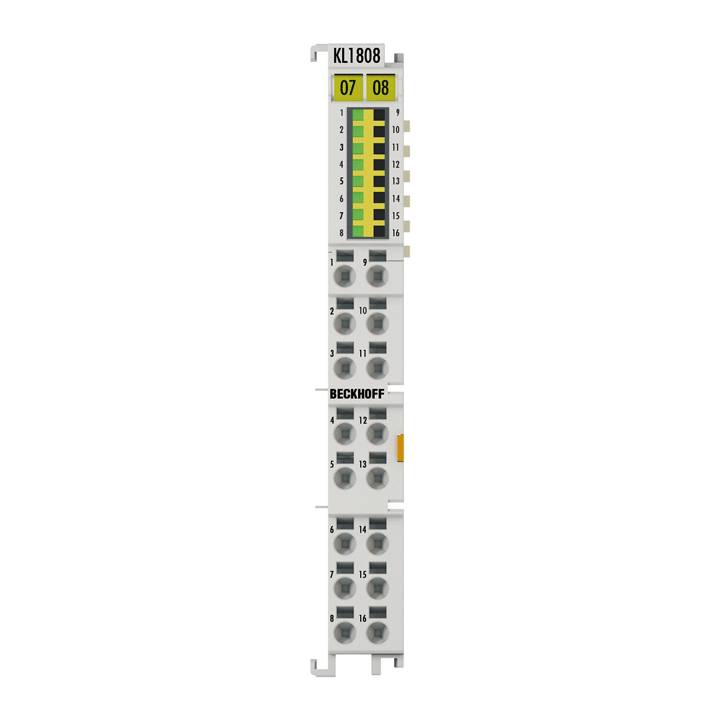 Beckhoff KL1808, Busklemme, 8-Kanal-Digital-Eingang, 24V DC, 3 ms