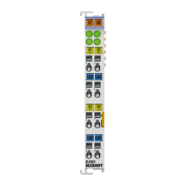 Beckhoff KL4004, Busklemme, 4-Kanal-Analog-Ausgang, Spannung, 0…10 V, 12 Bit, differentiell