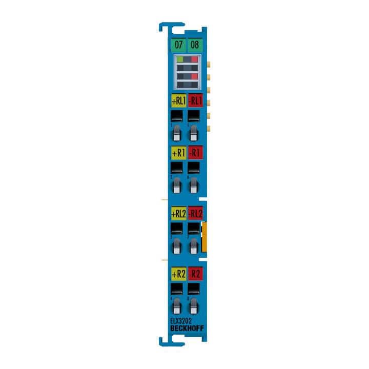 Beckhoff ELX3202, EtherCAT-Klemme, 2-Kanal-Analog-Eingang, Temperatur, RTD (Pt100), 16 Bit, Ex i