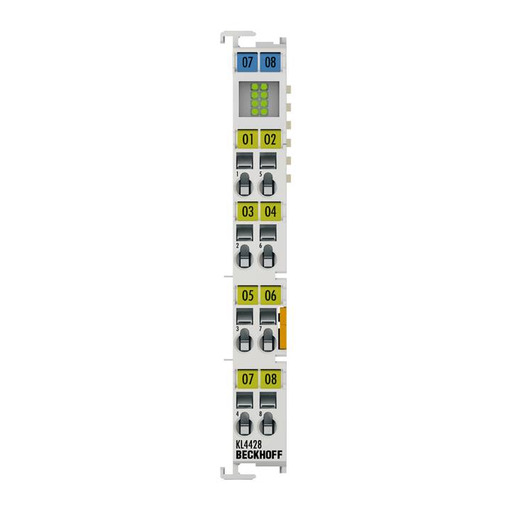 Beckhoff KL4428, Busklemme, 8-Kanal-Analog-Ausgang, Strom, 4…20 mA, 12 Bit, single-ended