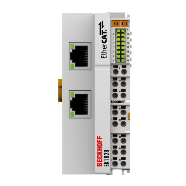 Beckhoff EK1828, EtherCAT-Koppler mit integrierten digitalen Ein-/Ausgängen
