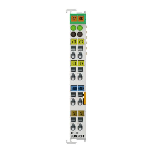 Beckhoff KL3102, Busklemme, 2-Kanal-Analog-Eingang, Spannung, ±10 V, 16 Bit, differentiell