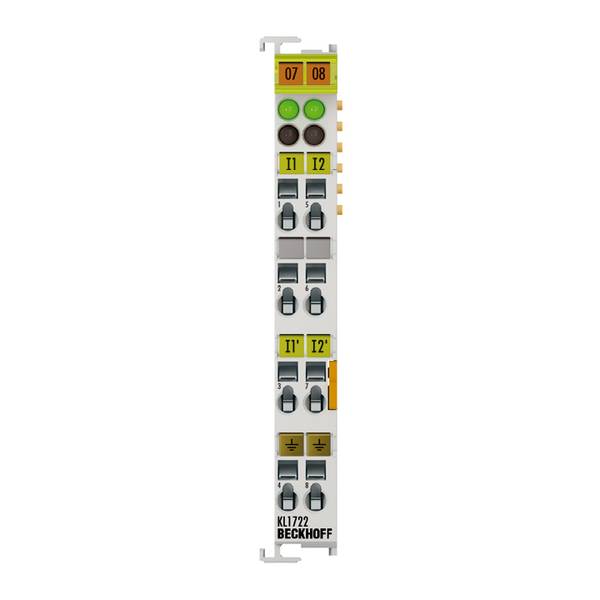 Beckhoff KL1722, Busklemme, 2-Kanal-Digital-Eingang, 120…230V AC, 10ms, ohne Powerkontakte