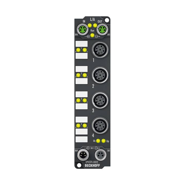 Beckhoff EP4374-0002, EtherCAT Box, 2-Kanal-Analog-Eingang+2-Kanal-Analog-Ausgang, Multifunktion, ±10 V, 0/4…20 mA-0