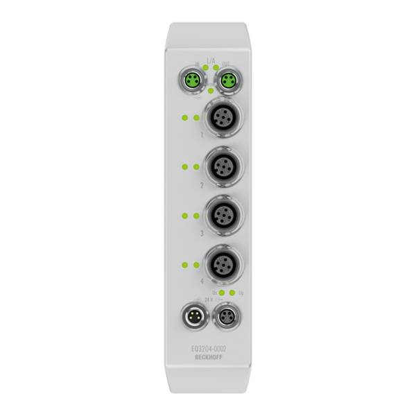 Beckhoff EQ3204-0002, EtherCAT Box, 4-Kanal-Analog-Eingang, Temperatur, RTD (Pt100), 16 Bit, M12, Edelstahl