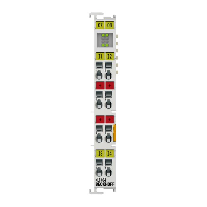 Beckhoff KL1404, Busklemme, 4-Kanal-Digital-Eingang, 24V DC, 3ms, 2-Leiteranschluss