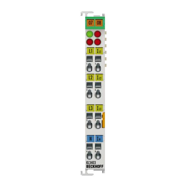 Beckhoff KL3403, Busklemme, 3-Kanal-Analog-Eingang, Leistungsmessung, 500 V AC, 1A, 16 Bit