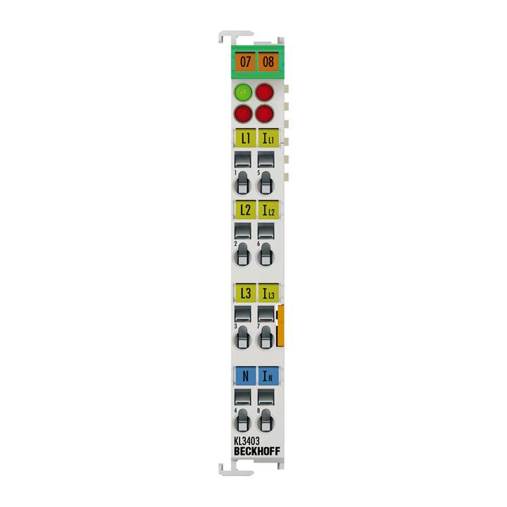 Beckhoff KL3403, Busklemme, 3-Kanal-Analog-Eingang, Leistungsmessung, 500 V AC, 1A, 16 Bit-0