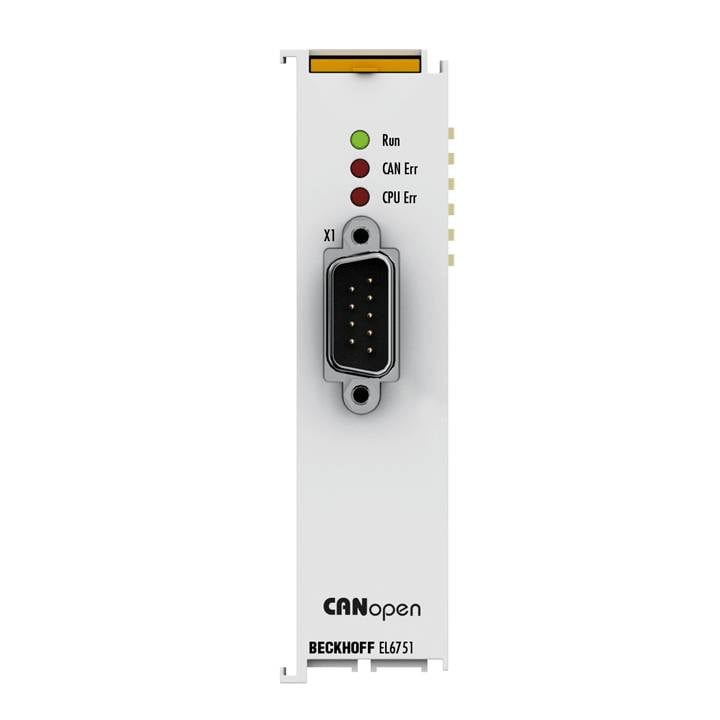 Beckhoff EL6751, EtherCAT-Klemme, 1-Kanal-Kommunikations-Interface, CANopen, Master/Slave