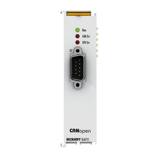 Beckhoff EL6751, EtherCAT-Klemme, 1-Kanal-Kommunikations-Interface, CANopen, Master/Slave