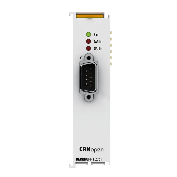 Beckhoff EL6751, EtherCAT-Klemme, 1-Kanal-Kommunikations-Interface, CANopen, Master/Slave-0