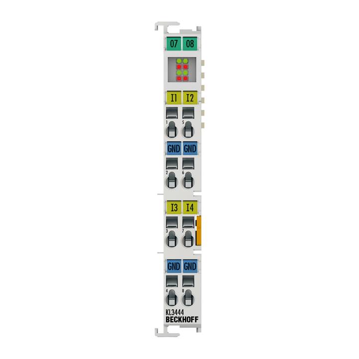 Beckhoff KL3444, Busklemme, 4-Kanal-Analog-Eingang, Strom, 0…20 mA, 12 Bit, single-ended-0