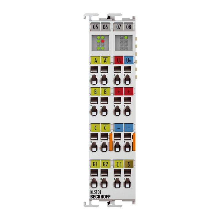 Beckhoff KL5101, Busklemme, 1-Kanal-Encoder-Interface, inkremental, 5V DC (DIFF RS422, TTL), 1 MHz-0