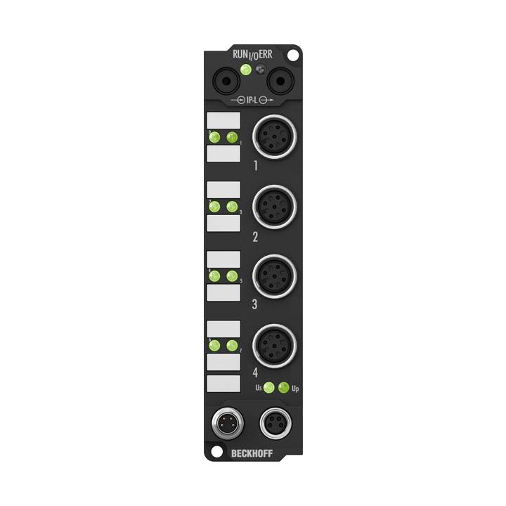 Beckhoff IE3102, Erweiterungs-Box, 4-Kanal-Analog-Eingang, Spannung, ±10 V, 16 Bit, differentiell, M12-0