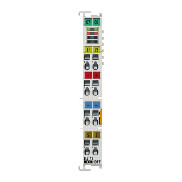 Beckhoff EL3142, EtherCAT-Klemme, 2-Kanal-Analog-Eingang, Strom, 0…20 mA, 16 Bit, single-ended