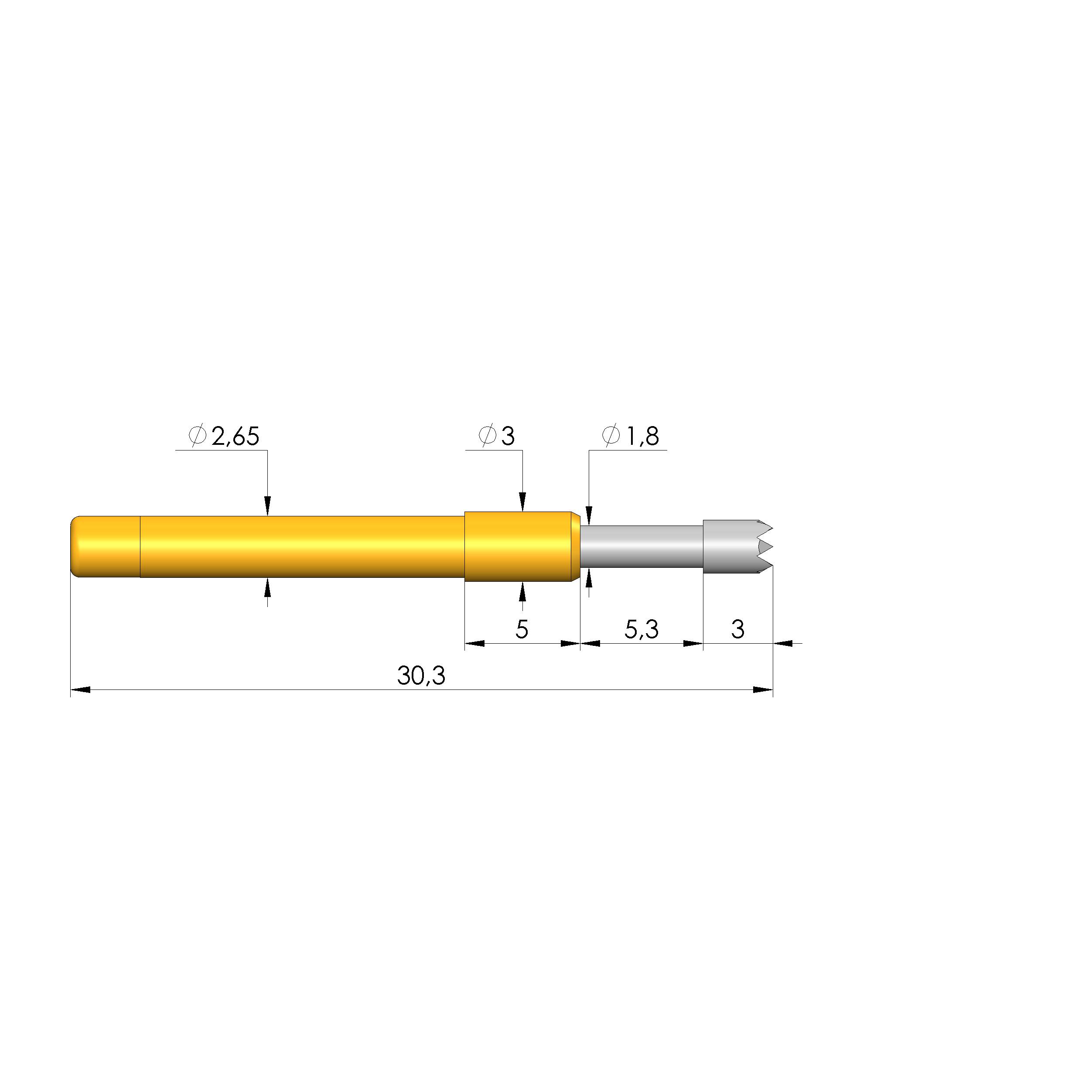 Ingun GKS-113 306 230 R 1505, Gefederter Kontaktstift-0