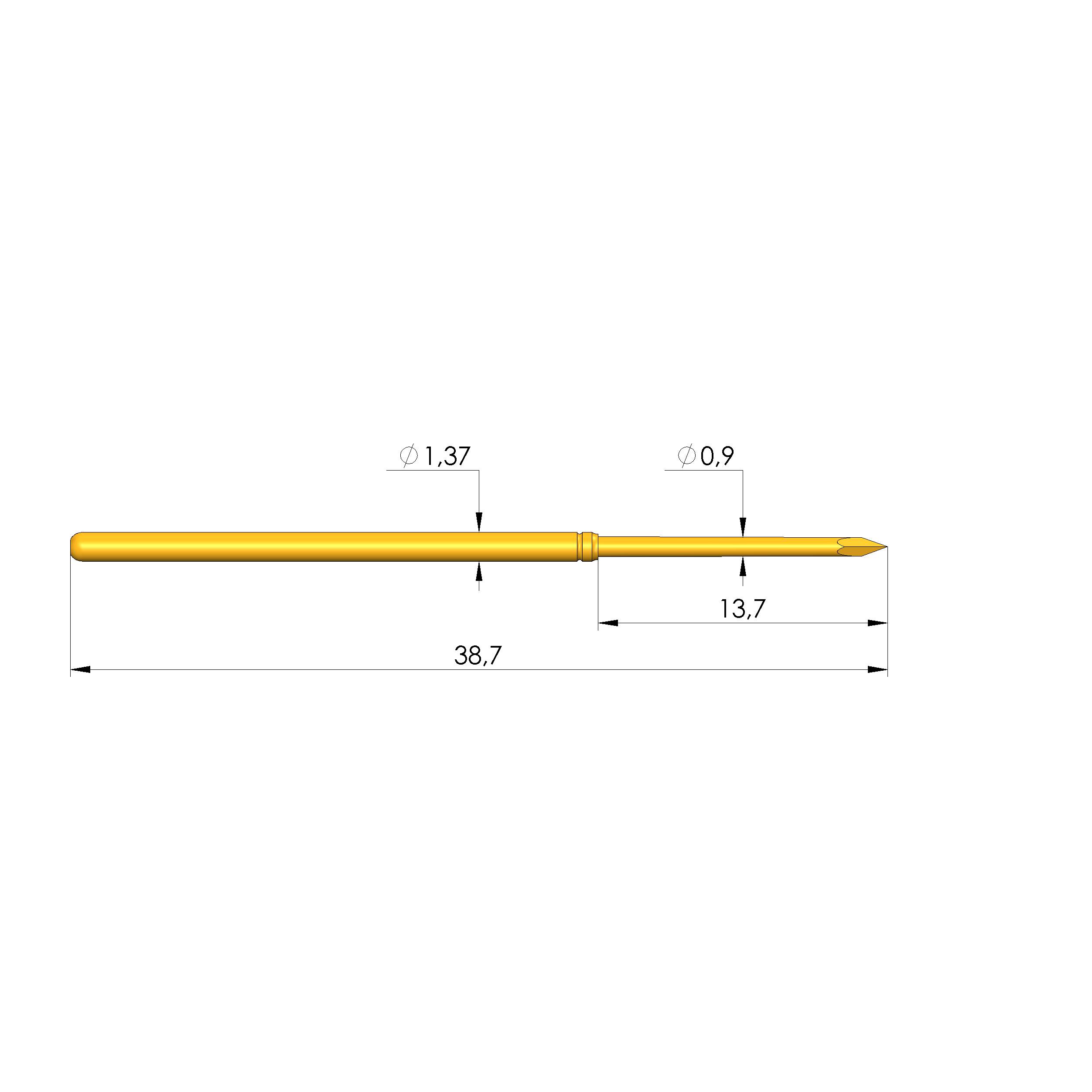 Ingun GKS-135 291 090 A 2800, Gefederter Kontaktstift-0