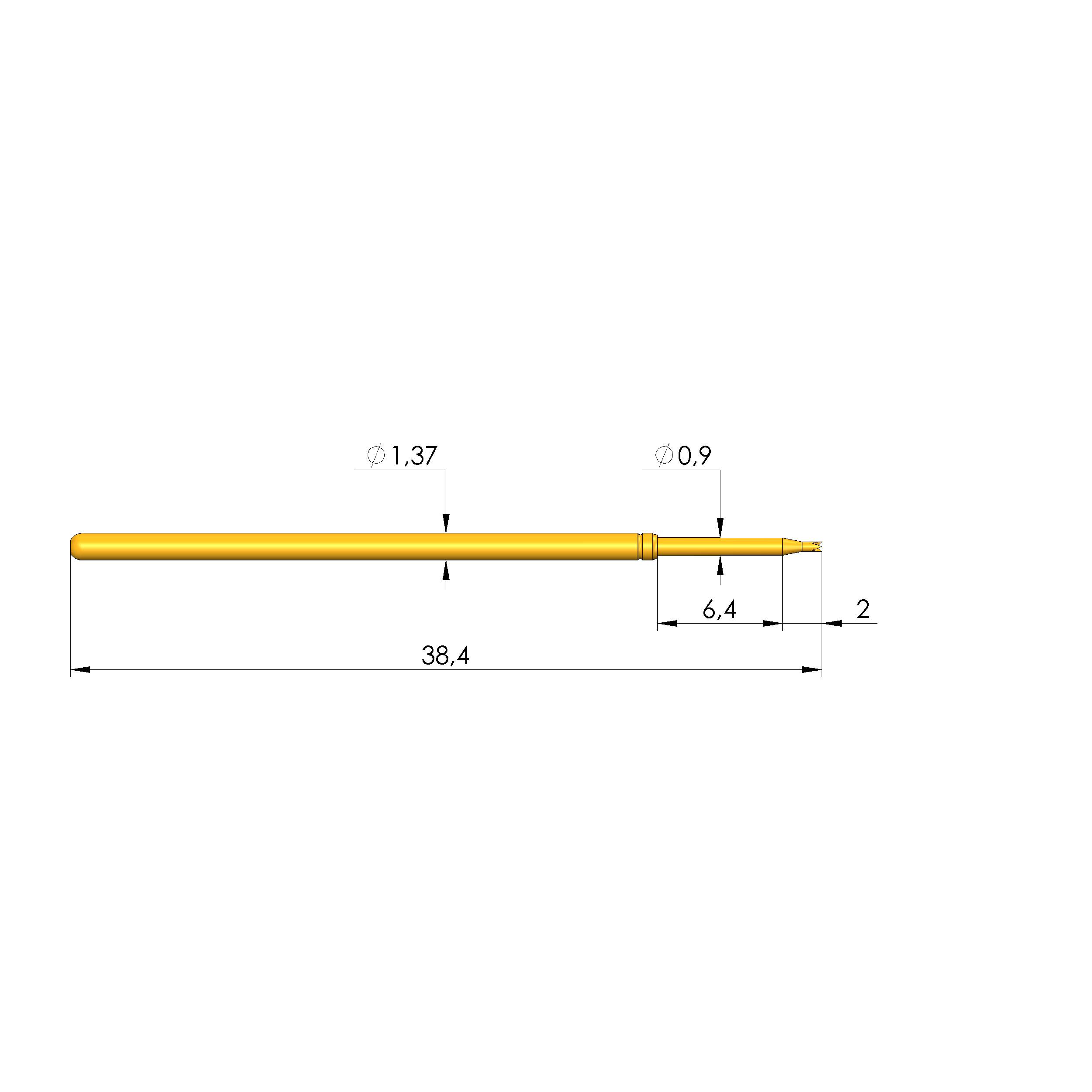 Ingun GKS-100 214 050 A 4000 E, Gefederter Kontaktstift-0