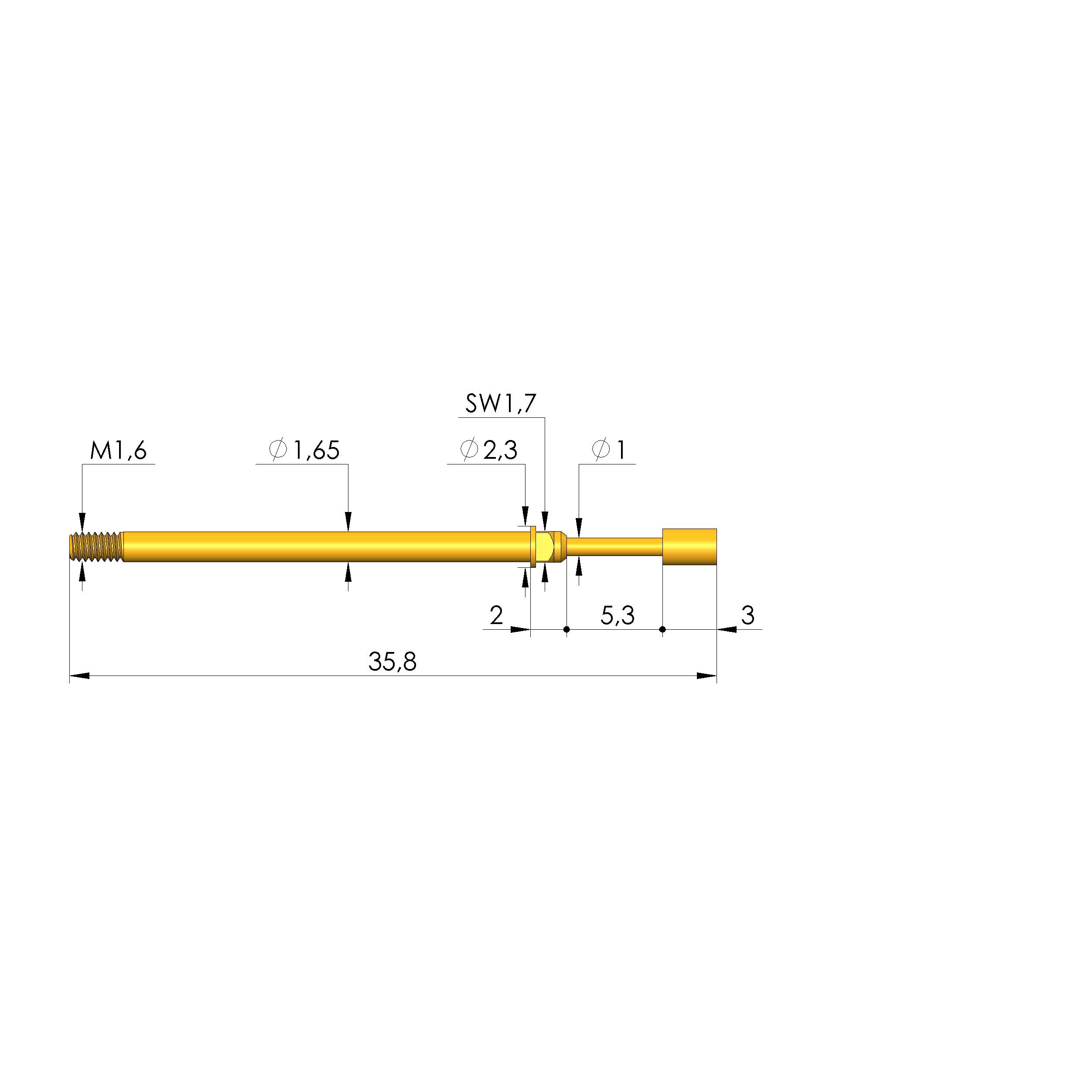Ingun GKS-112 302 200 A 1502 M, Gefederter Kontaktstift