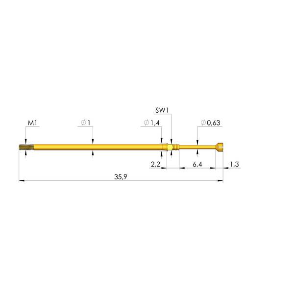 Ingun GKS-075 319 150 A 1002 M, Gefederter Kontaktstift
