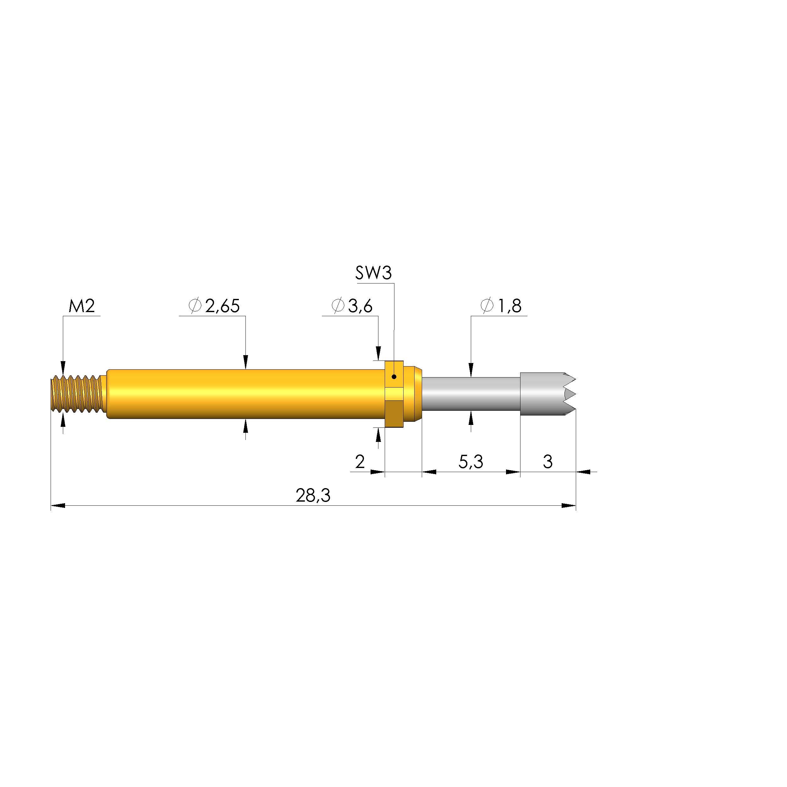 Ingun GKS-113 306 230 R 1502 M, Gefederter Kontaktstift