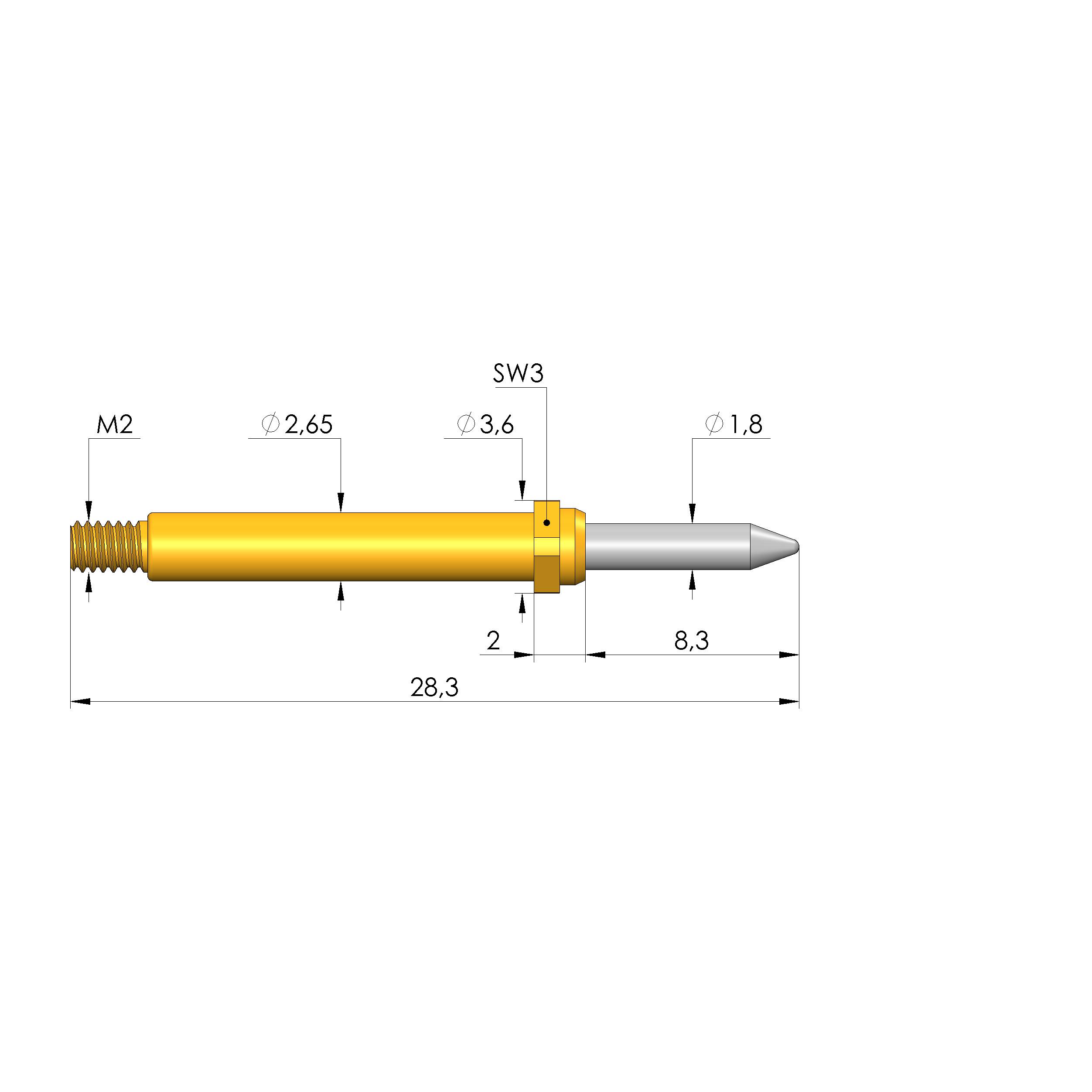 Ingun GKS-113 313 180 R 5002 M, Gefederter Kontaktstift-0