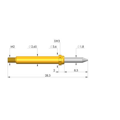 Ingun GKS-113 313 180 R 5002 M, Gefederter Kontaktstift-0
