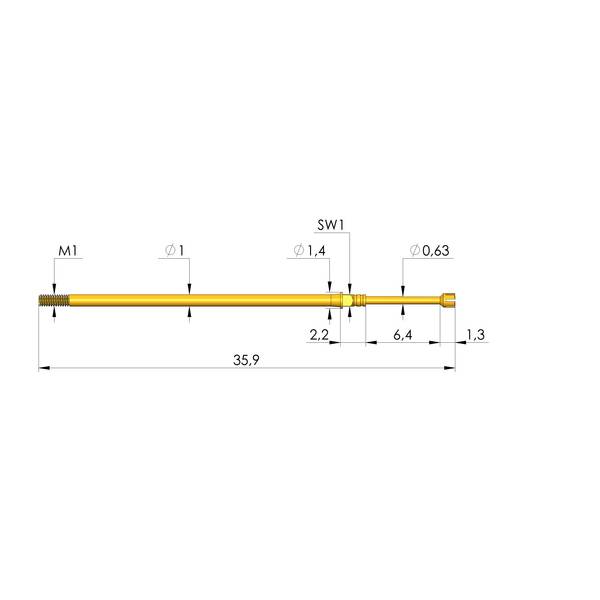 Ingun GKS-075 319 120 A 1502 M, Gefederter Kontaktstift