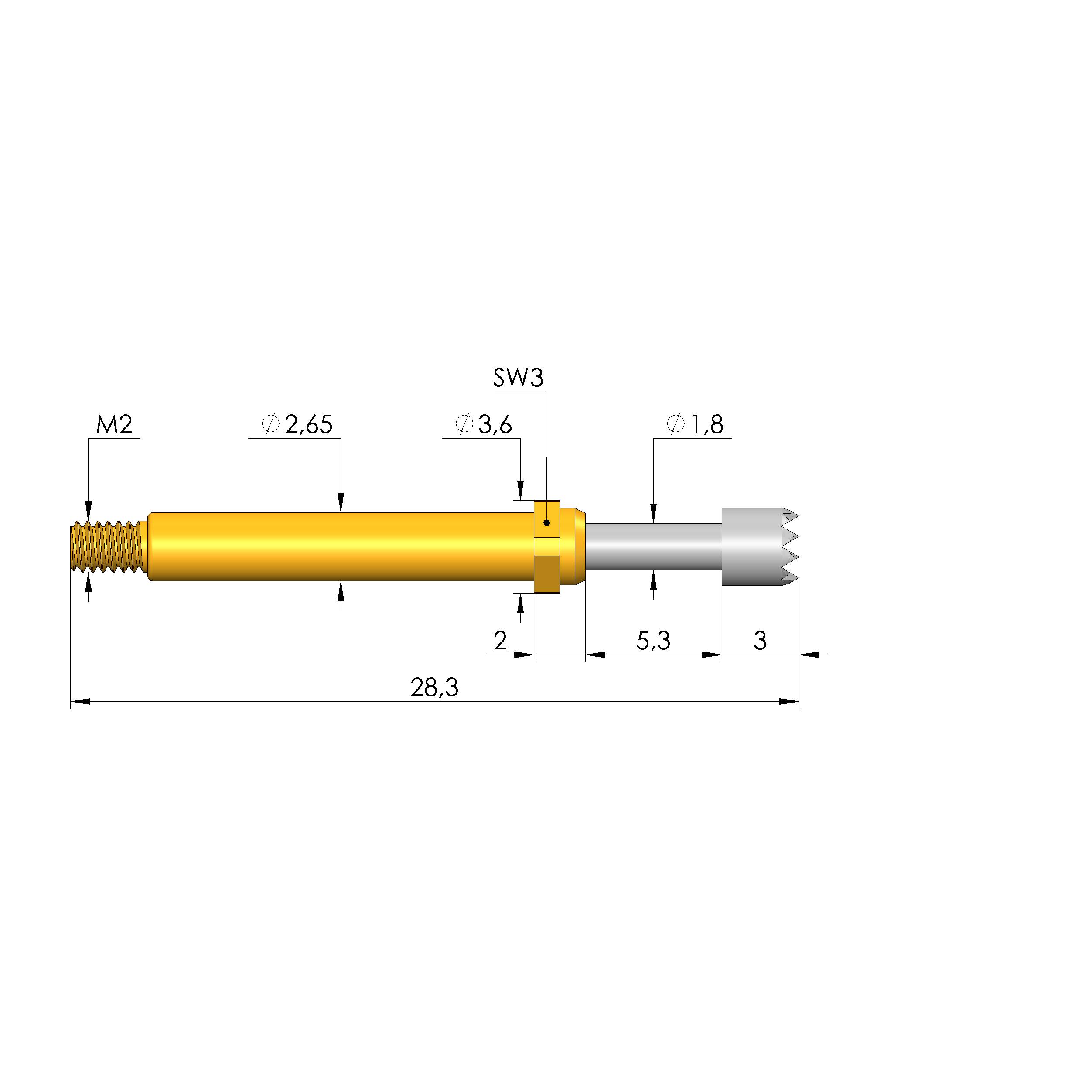 Ingun GKS-113 306 300 R 3002 M, Gefederter Kontaktstift-0