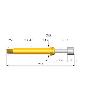 Ingun GKS-113 306 300 R 3002 M, Gefederter Kontaktstift-0