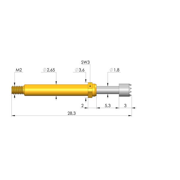 Ingun GKS-113 306 300 R 3002 M, Gefederter Kontaktstift