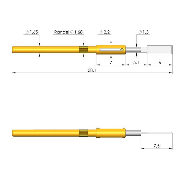 Ingun GKS-710 220 040 R 1507 S, Gefederter Kontaktstift