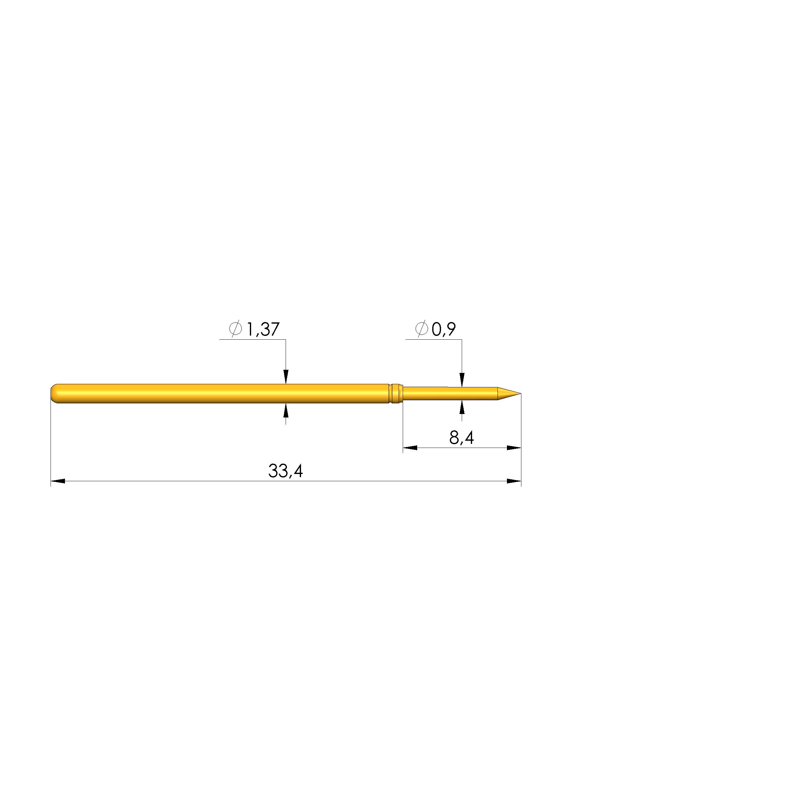 Ingun Kontaktstift,gefedert GKS-100201090A1500-0