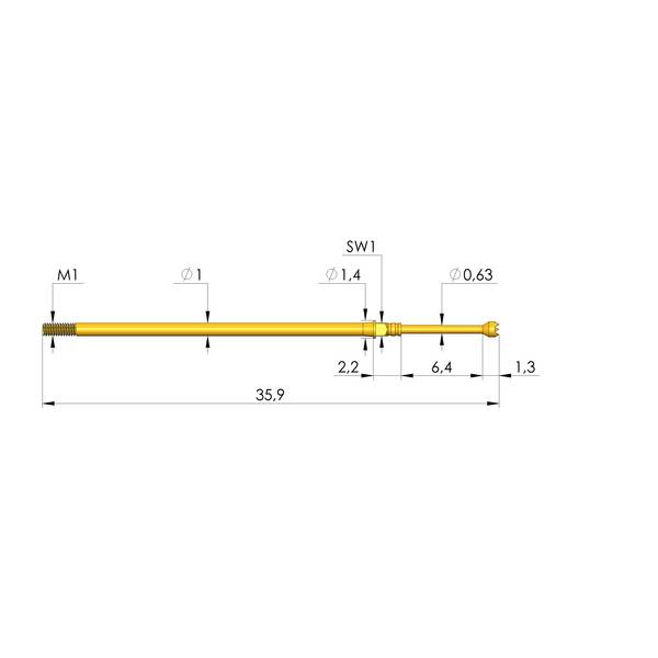 Ingun GKS-075 306 120 A 2802 MC, Gefederter Kontaktstift