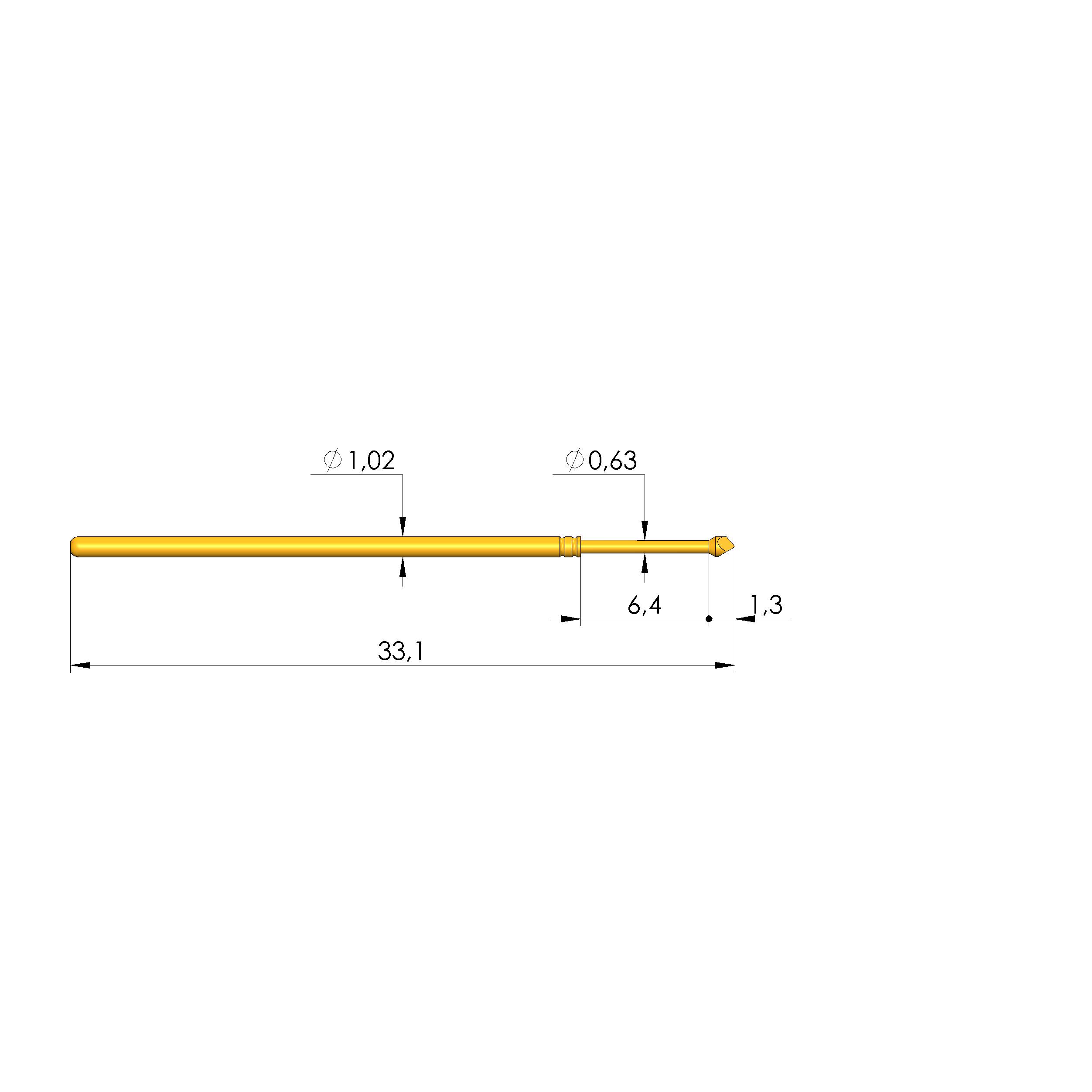Ingun GKS-075 207 100 A 2800, Gefederter Kontaktstift