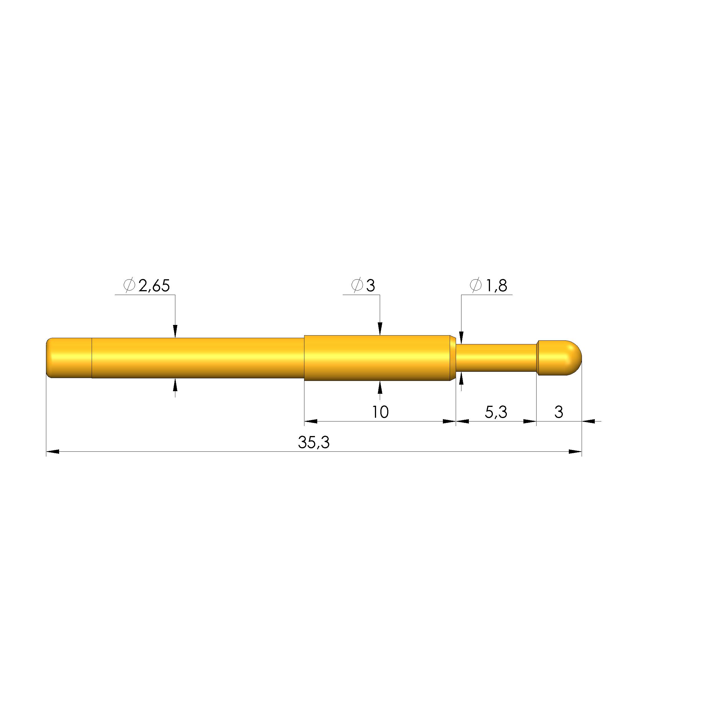 Ingun GKS-113 305 230 A 0610, Gefederter Kontaktstift-0